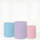 Lofaris Solid Color Plinth Cover Purple Blue Pink Cake Table